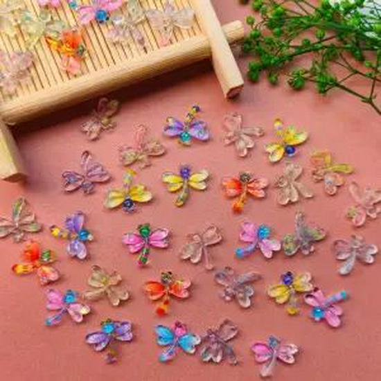 Luminous Dragonfly Nail & Hair Rhinestone Accessories