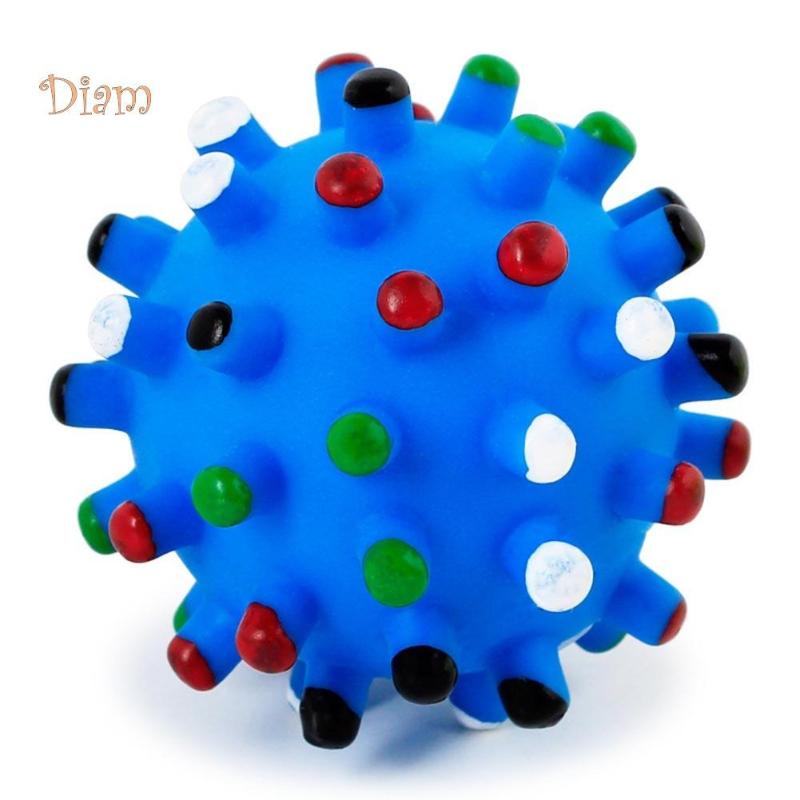 Haustier Hund Welpe Dorniger runder Ball Backenzähne Reinigung Kauen Quietschgeräusch Spielzeug Das geheime Leben des Haustiers