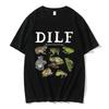 Retro Dilf Loves Frog Print Tshirtsfeaturing Fun and Expressive Frog Designs for WoUnisexs Casual Wear Perfect for Summer
