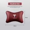 Car Leather Seat Headrest Neck Pillow Head Cushioning Accessories For Tesla Model 3 Model S Model X Model Y Cybertruck Roadster