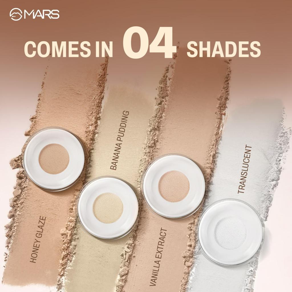 MARS Born To Bake Setting Loose Powder For Oil Control Matte Finish (8.0gm) (TRANSLUCENT) | Ultra-Fine & Weightless | Long-Lasting | Crease Proof |