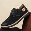 Zapatos Oxford clásicos de cuero genuino para hombres, zapatos planos, zapatos casuales de cuero de ante cómodos, mocasines, zapatos de negocios para hombre