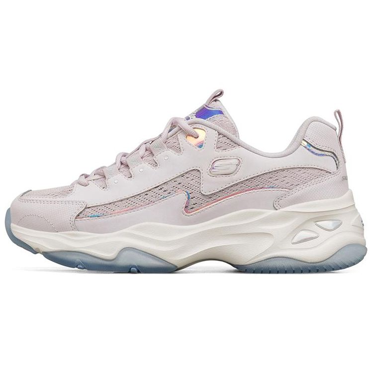 Skechers DLites 4.0 Fabric Synthetic Leather Comfortable Fashion Low-Top Dad Shoes Women sneaker Lavender 896009-LAV 36