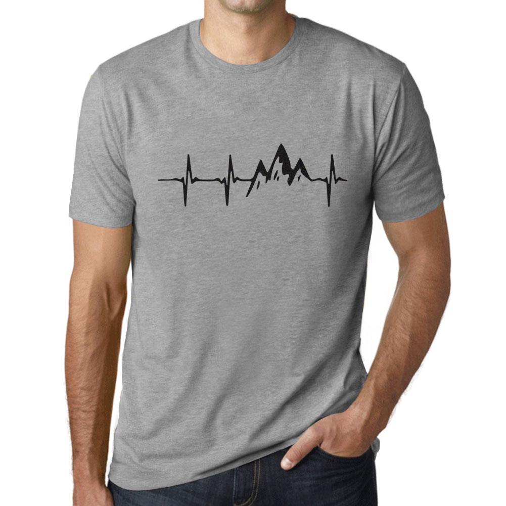 Ultrabasic Homme T-shirt Graphique Rythme Cardiaque De Montagne