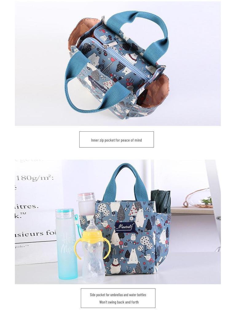 Reißverschluss Bento Lunch Handtasche - Oxford Stoff Mama Tasche