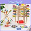 Hexagonal Tower Puzzle Game Wooden Blocks For Kids Educational Playroom