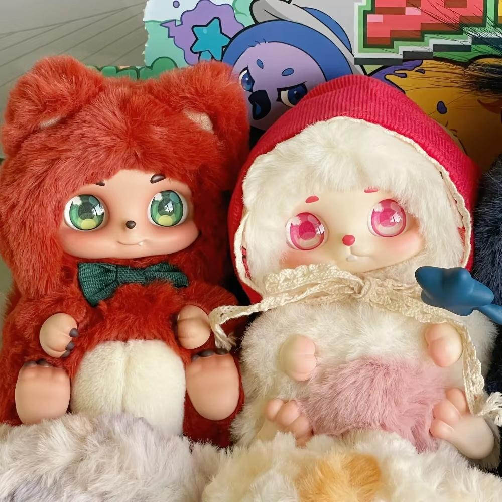 Cino Children's Story Battle Plush Blind Box Mystery Box Kawaii Fluffy Pig Rabbit Doll Cute Anime Figure Toys Desktop Ornaments