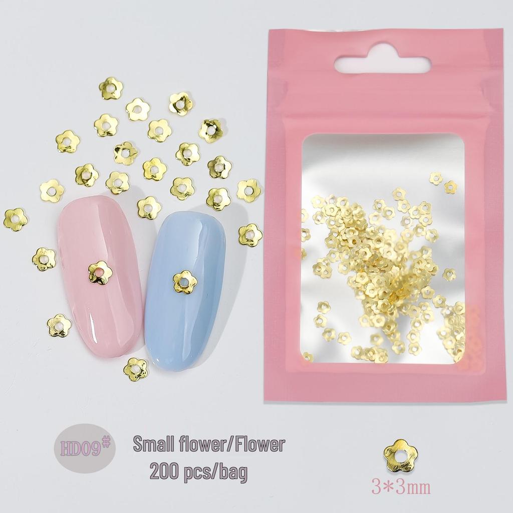 Japanese Style Metal Flower & LOVE Letter Nail Art Decorations