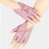 PU Leather Half Finger Gloves Button Hole Leather Gloves Stylish Women Leather Gloves  Performance
