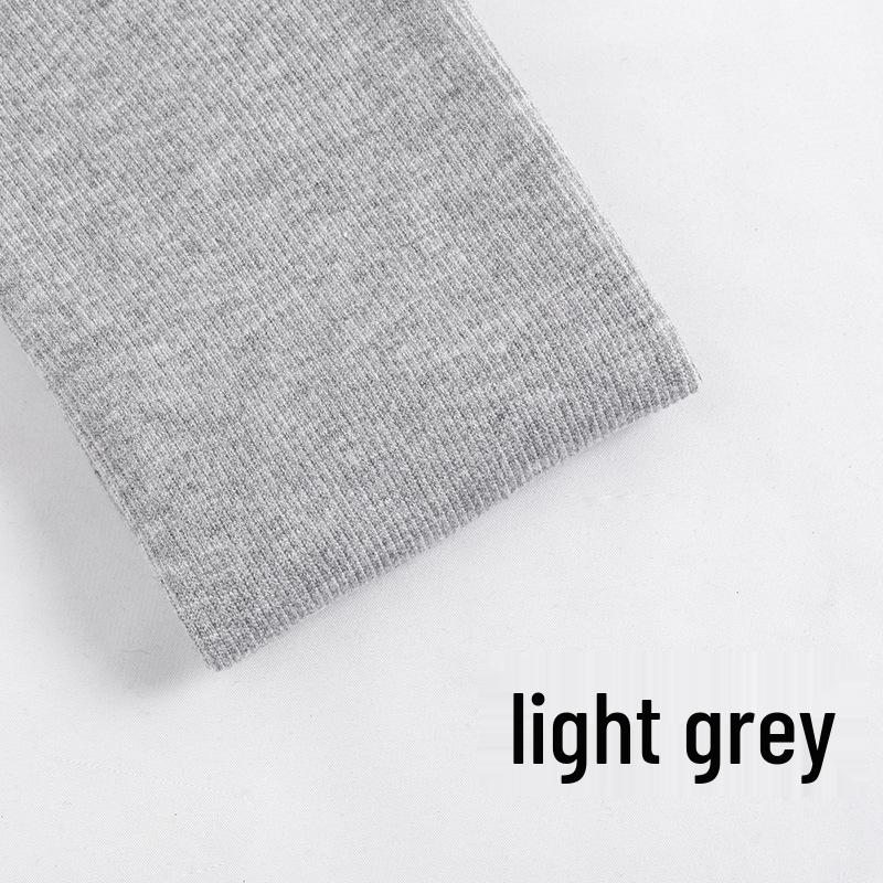 Women's Gray Slim Fit Cotton Leggings - 2025 New Warm Plus Velvet for Autumn/Winter