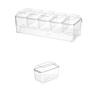 Outdoor Crisper with Lid Multi-Grid Transparent Food-Grade Container Dustproof Spill-Proof Lunch Box for Camping Picnic And Refrigerator