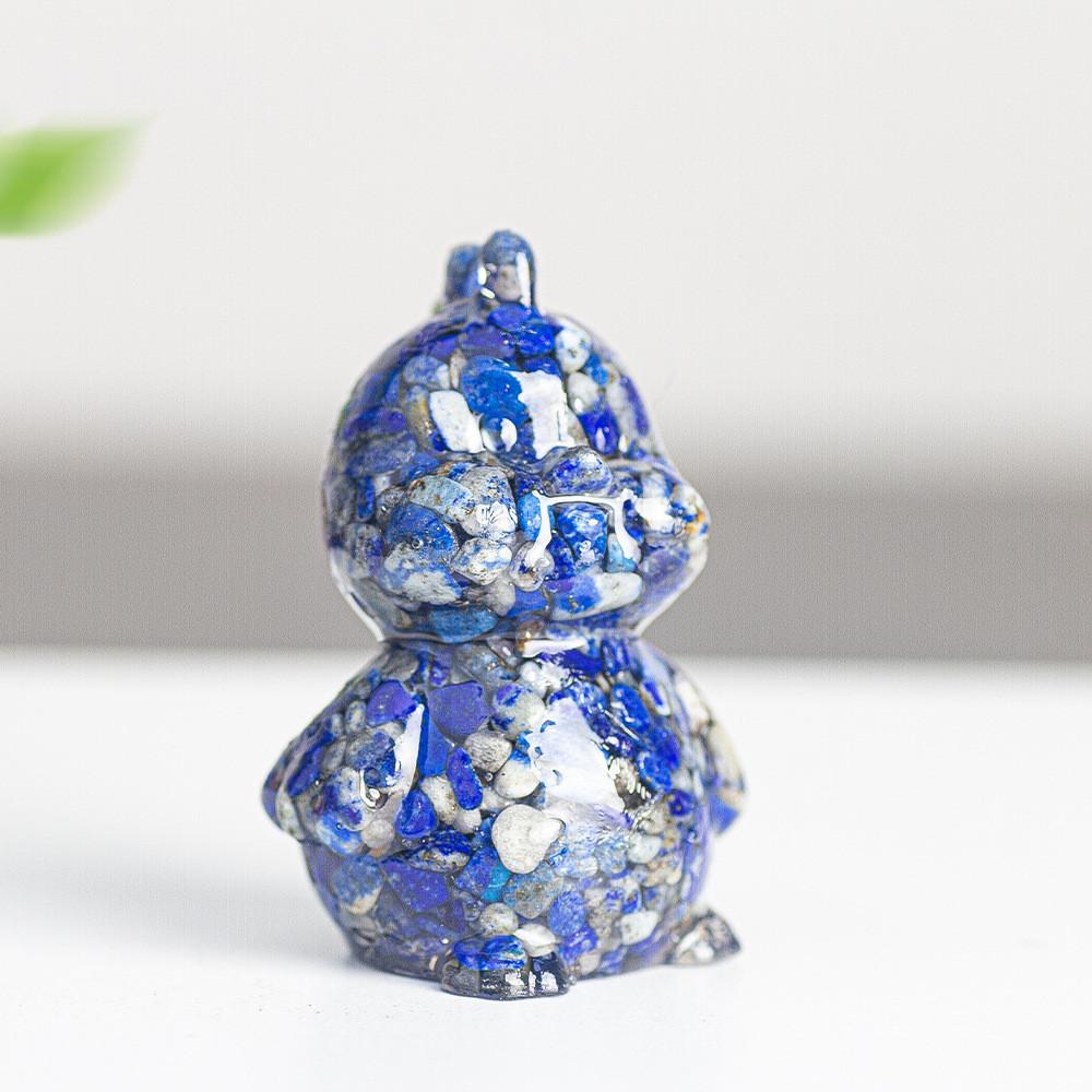 Zodiac Chicken Resin Craft Figurine With Crystal Filling For Home Decor And Gifting