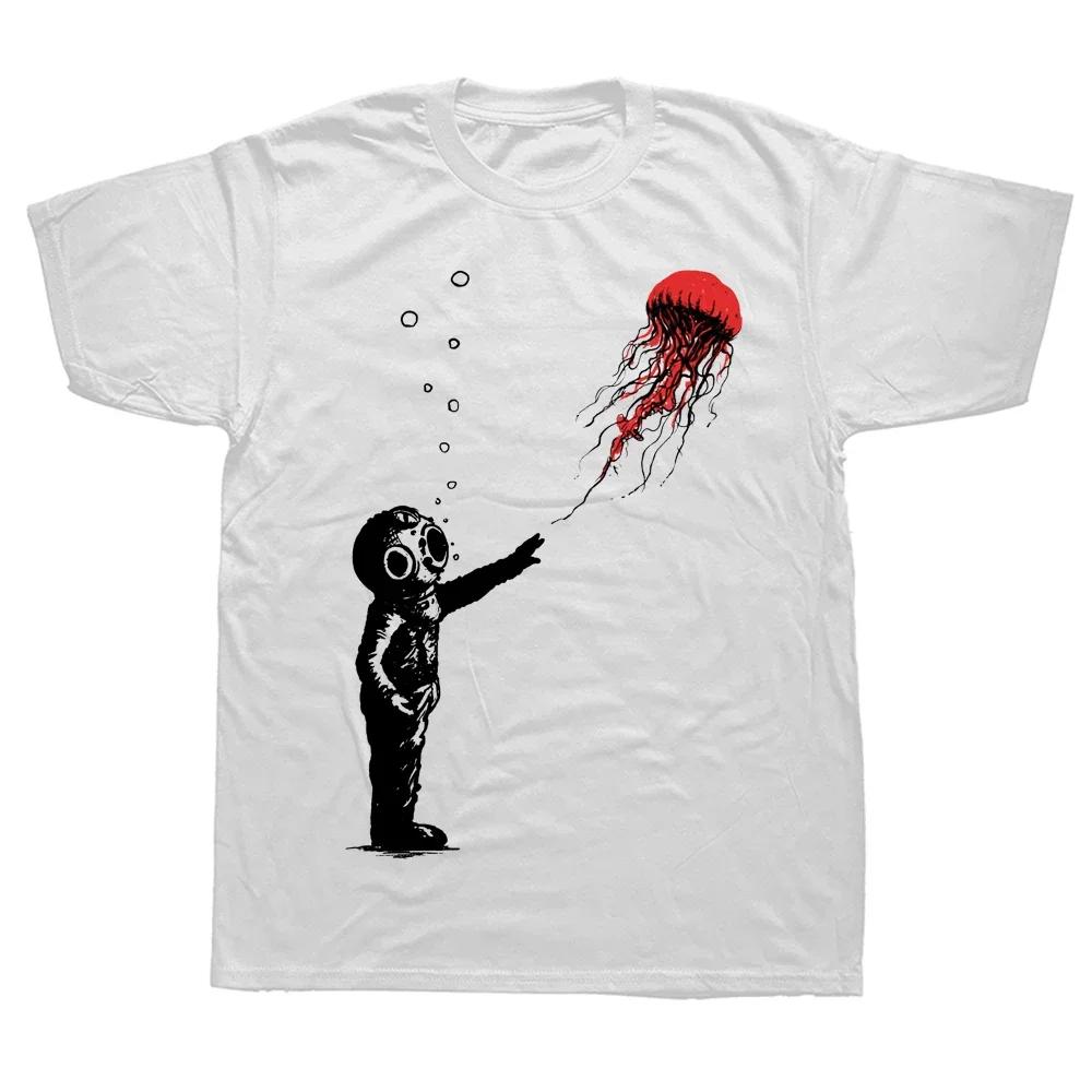 

Diver Ocean Diving Retro Tshirt Street Wear Shortsleeved Birthday Gift Daily Roundneck Clothes S