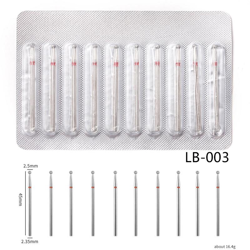 10Pcs Diamond Milling Cutters For Manicure Carbide Nail Drill Bits Kit Tools