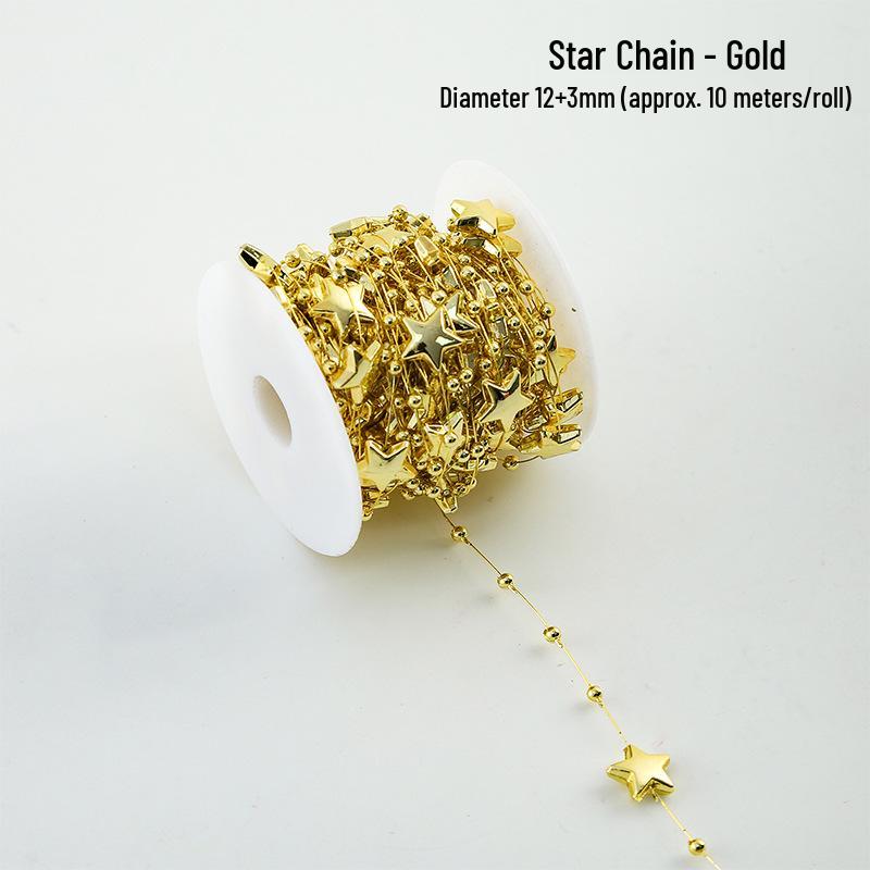 Handmade Pearl & Star Decorative Chain for DIY Flower Art