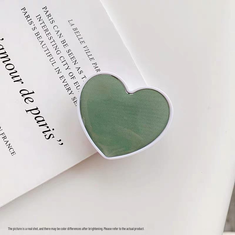 Airbag Heart-Shaped Retractable Phone Holder - Creative Solid Color Gift with Logo