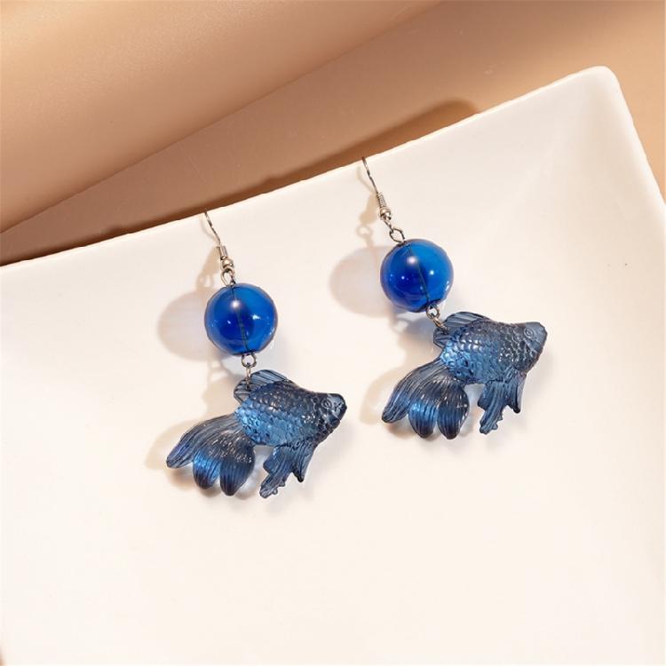 Unique Ear Buckles Goldfish Charm Earrings Elegant Accessories Fashion Females Ear Jewelry Suitable for Party Daily