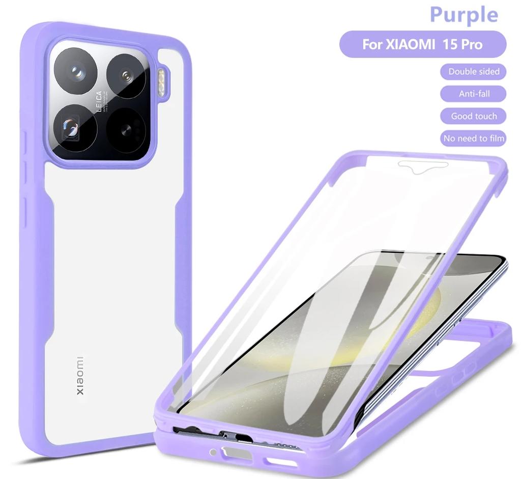 360 Full Body Screen Protector Case For Xiaomi 15T 14T 13T 12T 11T Pro Case For Xiaomi 15 14 Ultra Soft Silicone Bumper Cover