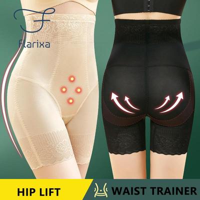 Shapewear-Höschen aus Eisseide mit Spitze und hoher Taille, atmungsaktiv, schlanker Body Shaper, warmer Palast-Body mit Po-Lifting und Bauchkontrolle