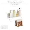 2Piece Triangle Bathroom Shelf, NoDrill Wall Mount, Metal Organizer, ivory