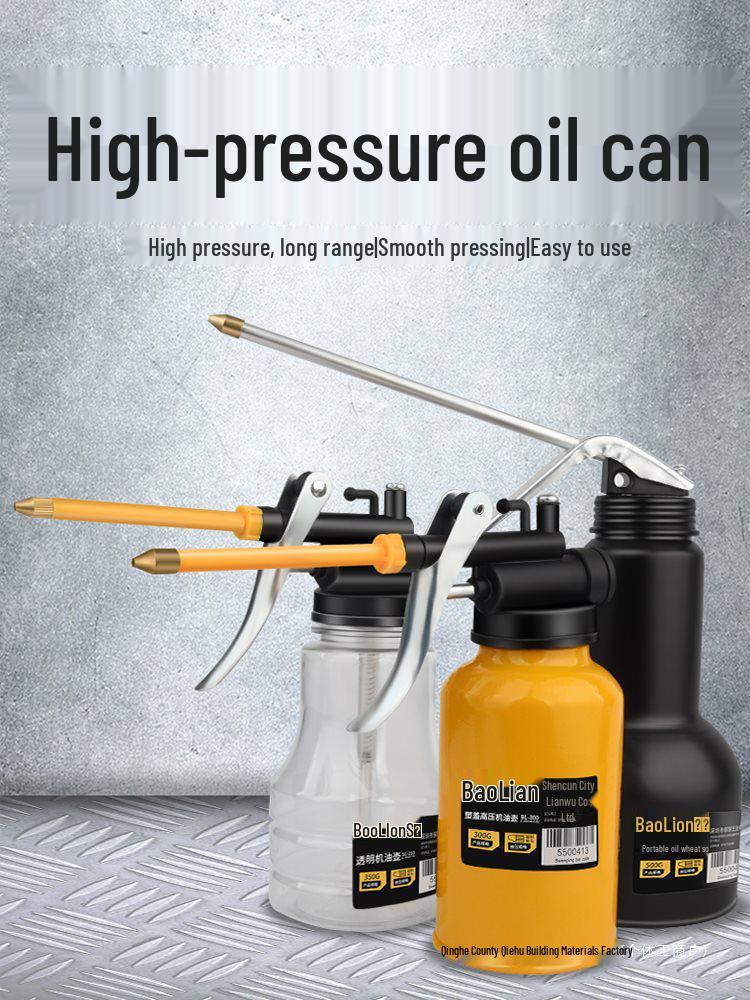 High-Pressure Long Spout Oil Gun Sprayer for Household Lubrication