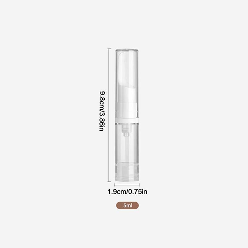 

5/10/15Ml Clear Foundation Dispenser Bottle Portable Travel Essence Sample Container Airless Vacuum Eye Gel Cream Empty Tubes 5ml