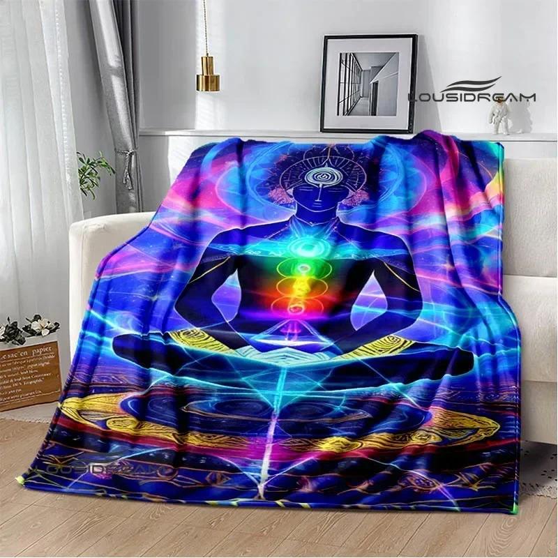 3D Chakra bedruckte Decken Warme Flanelldecken Weiche und bequeme Decke Bettbezüge Decken für Betten Geburtstagsgeschenk