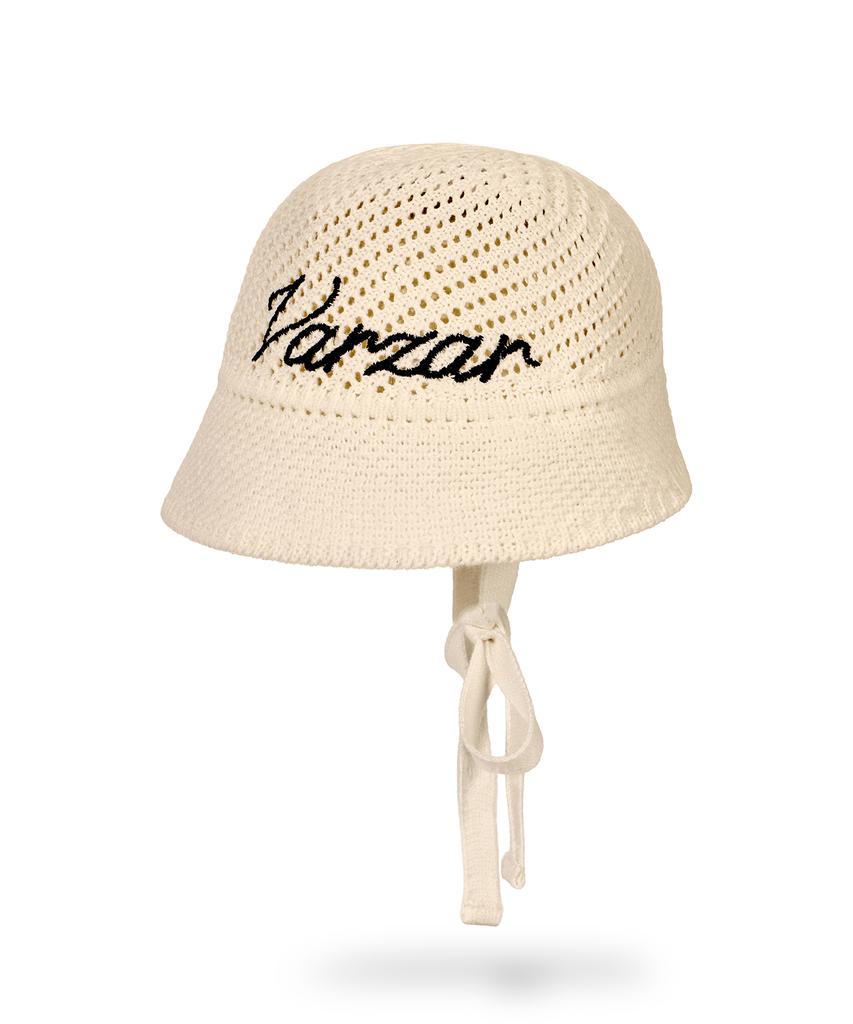 Bajal New Wave Bazal Punched Knit Bonnet Hat Natural