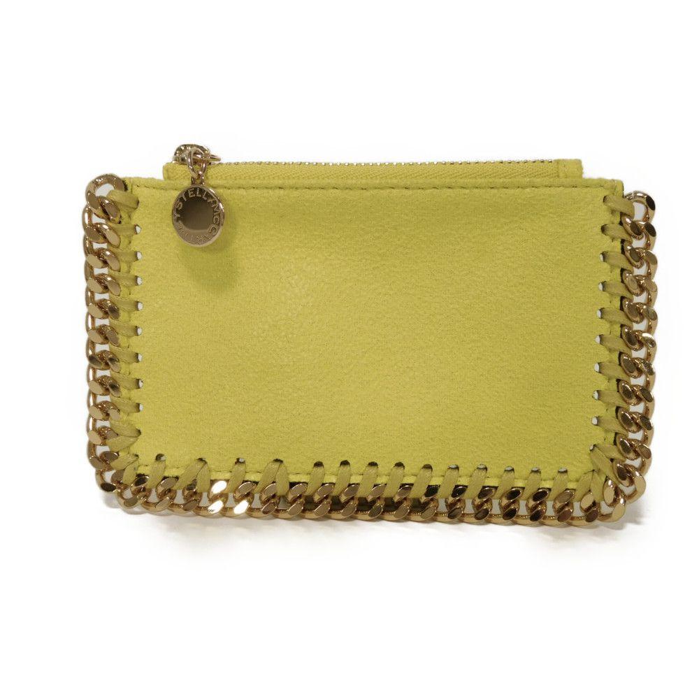Used 10316 Falabella Zip Card Holder 422364 W9355 7330 7943 Current Shaggy Yellow Canary Excellent Condition Women's