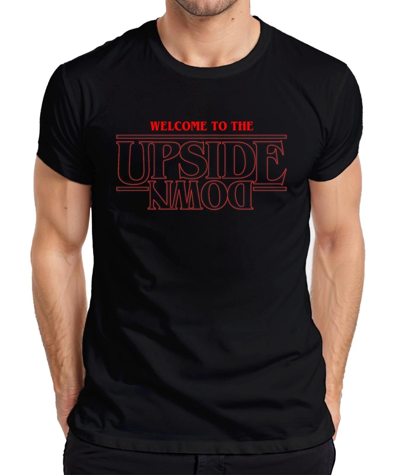 WELCOME TO THE UPSIDE DOWN Stranger Horror 80s Retro Demogorgon Herren T-Shirt XXXL