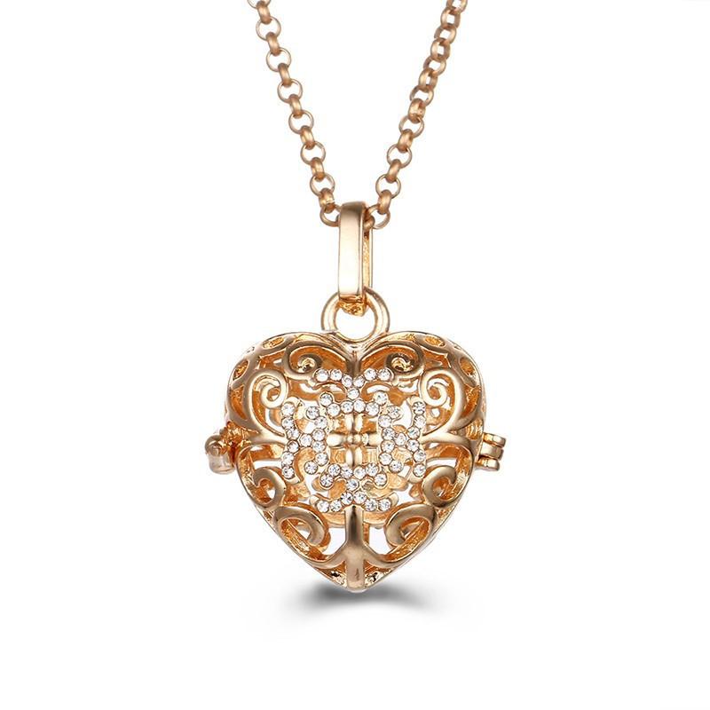 Aromatherapie Engelenvleugels Kleurrijk Zirkoon Kooi Medaillon Ketting Gloeiende Warme Bal Vrouw Mode Cadeau Diffuser Hanger Sieraden