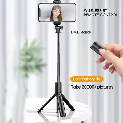 BT Selfie Stick skládací stativ otočný o 360 stupňů Multifunkční ruční nastavitelný mobilní telefon