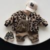 Elegante Cappotto di Peluche con Stampa Leopardo: Moda Bambini Giapponese e Coreana Spessa e Calda per Bambini e Bambine - Inverno 2025