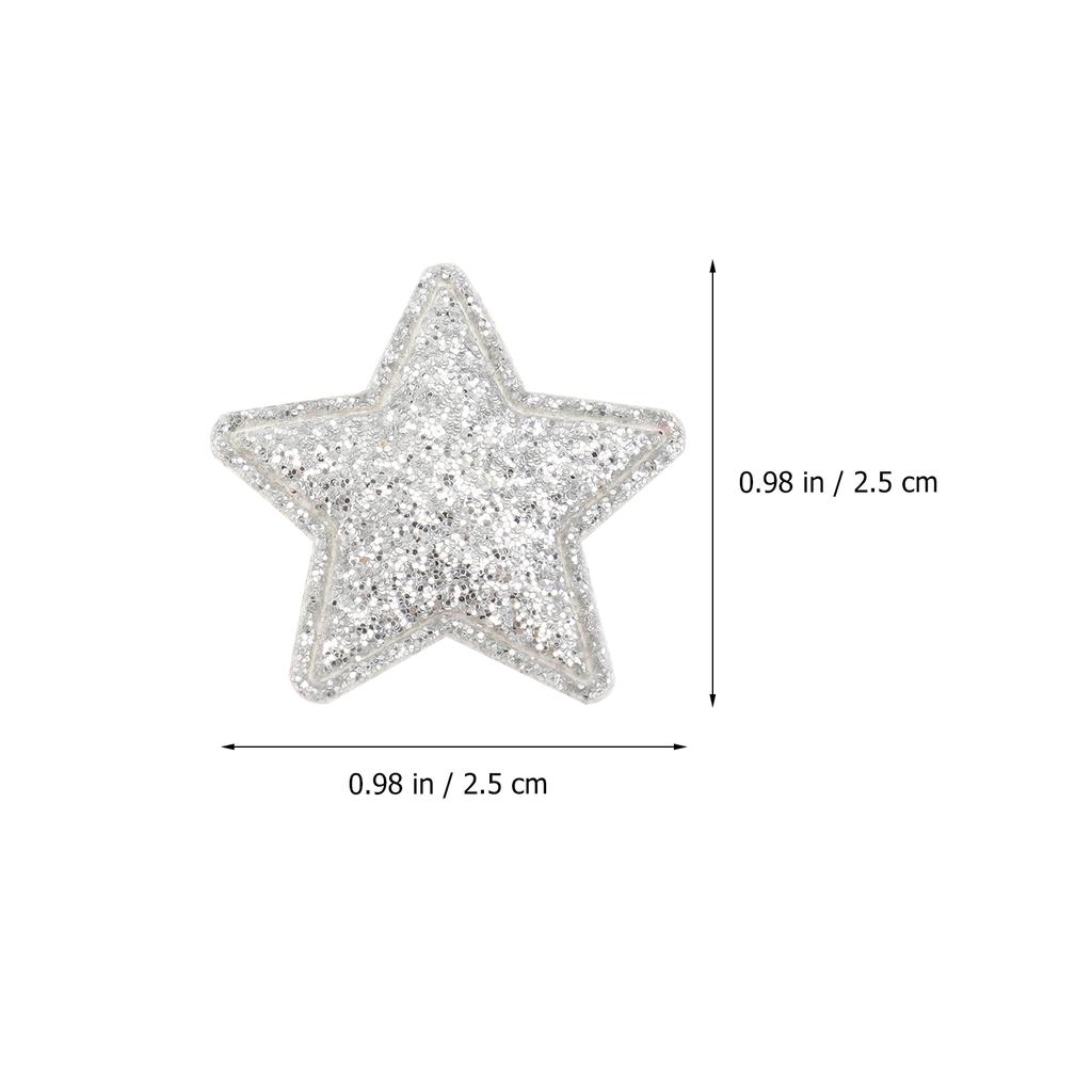 100pcs Christmas Decoration Patch Star Cloth Applique For Diy Clothing Bags Hats Repair Garment Accessories Craft Sewing Tools