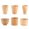 Natural Wooden Tumbler Tea Cup Beech Wood Mug Party Light Brown - ml
