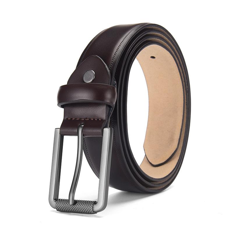 

Ремень мужской премиум пряжка ремень мужской кожаный ремень ретро мужской ремень мужской джинсовый ремень 130cm темно-коричневого