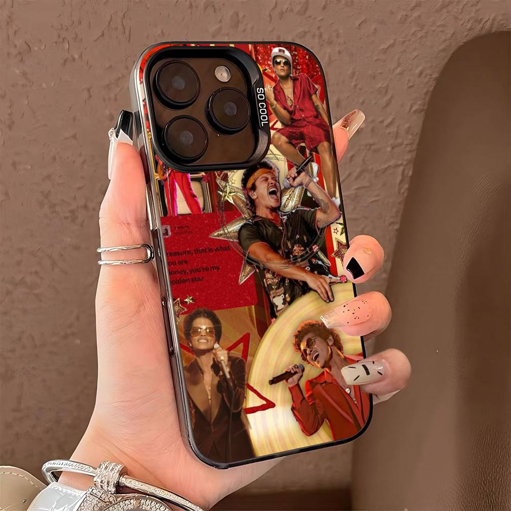 B-Bruno M-Mars Singer Phone Case For IPhone 17 16 15 14 13 Pro 12 11 Pro Max PLUS Color Back Cover
