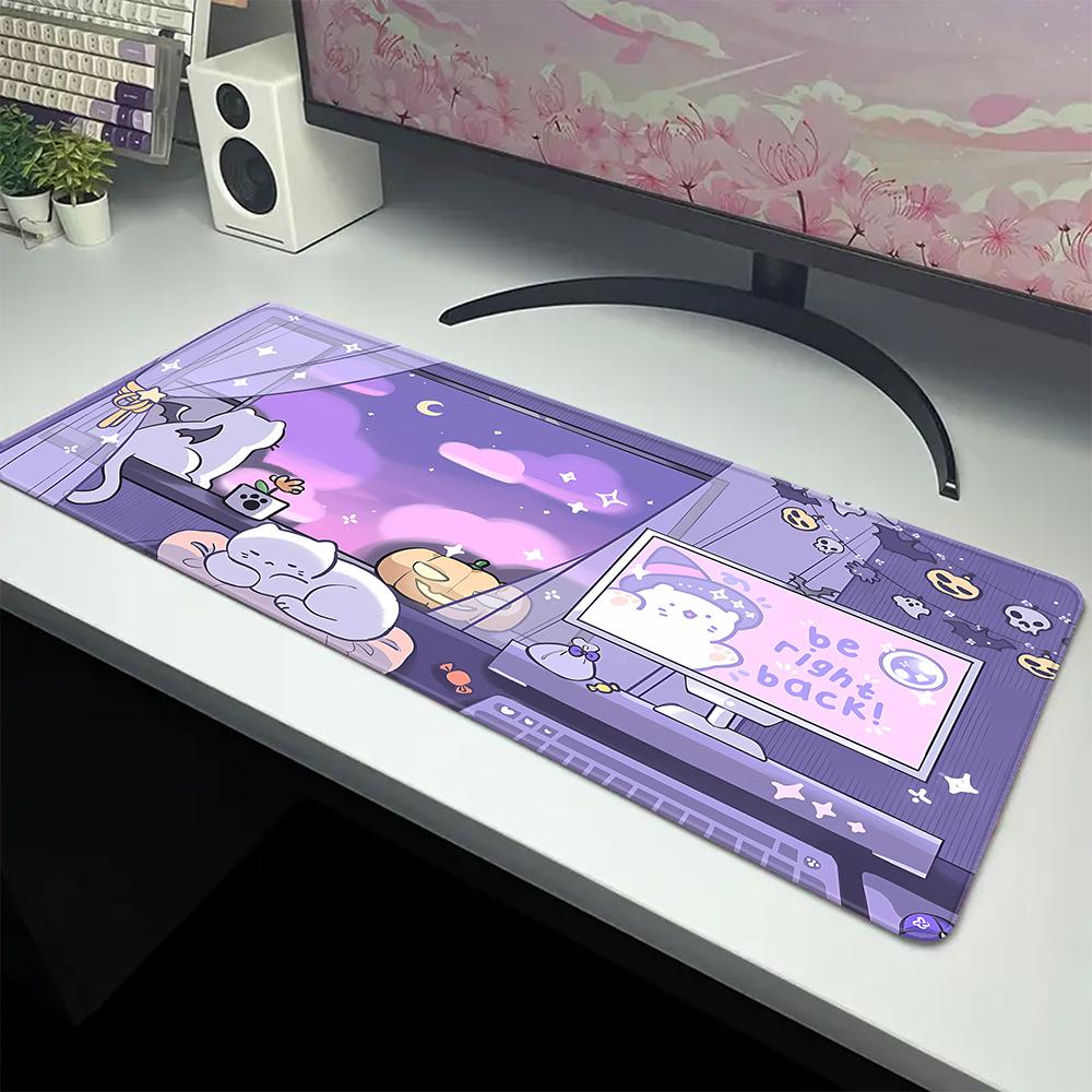 Large Kawaii Cute Cat XXL Mouse Pad Setup Gaming Accessories Mousepad Company Rubber Mouse Mat Desk Pad Mousepads 900x400mm