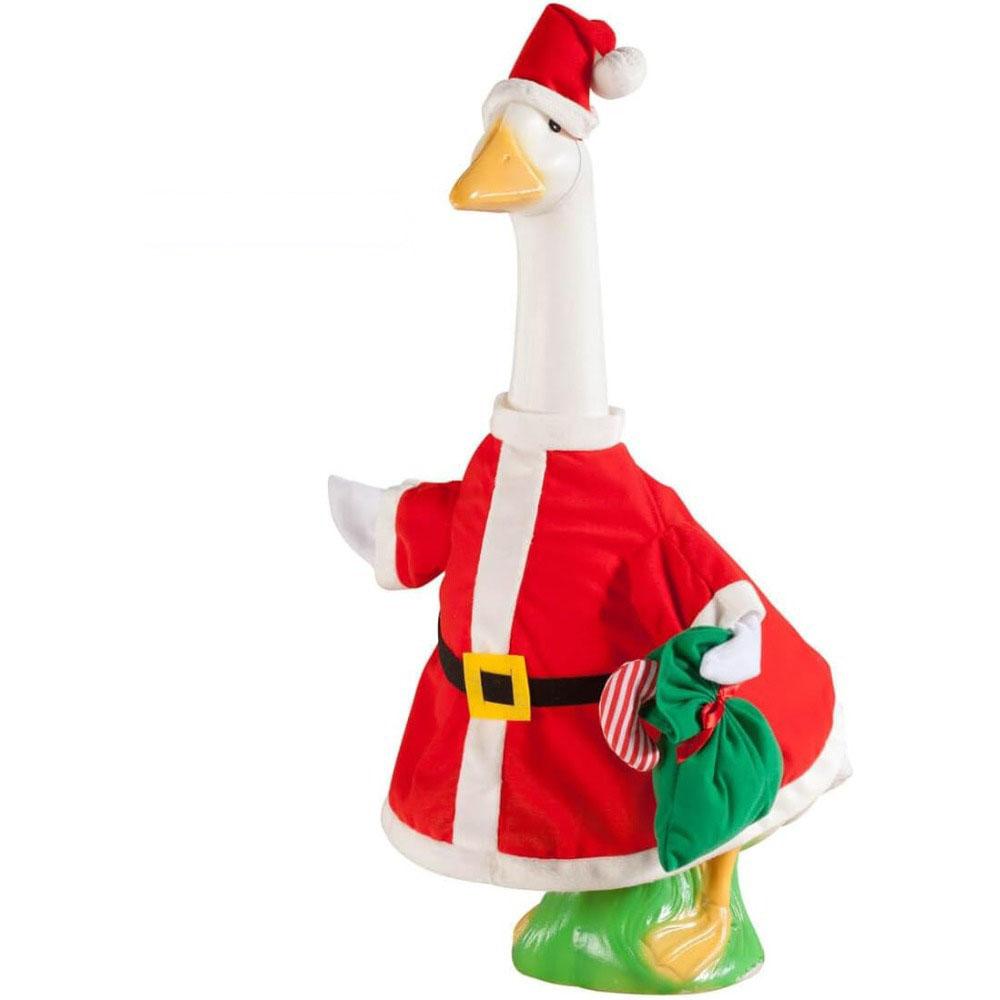 Christmas porch goose costume Santa Claus 23 inch porch goose decoration Christmas outdoor decoration lawn goose costume
