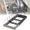Expandable Adjustable Pan Rack Organizer Modern Simple Design For Kitchen Drawers