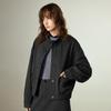 Chuyu Women's 2025 Winter Stand Collar Wool Blend Loose Jacket
