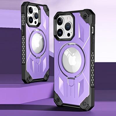 Magnetic Case for Magsafe Armor Case for IPhone 15 14 Pro Max 14pro 13 12 11 Luxury Shockproof Bumper Ring Stand Soft Shockproof Cover