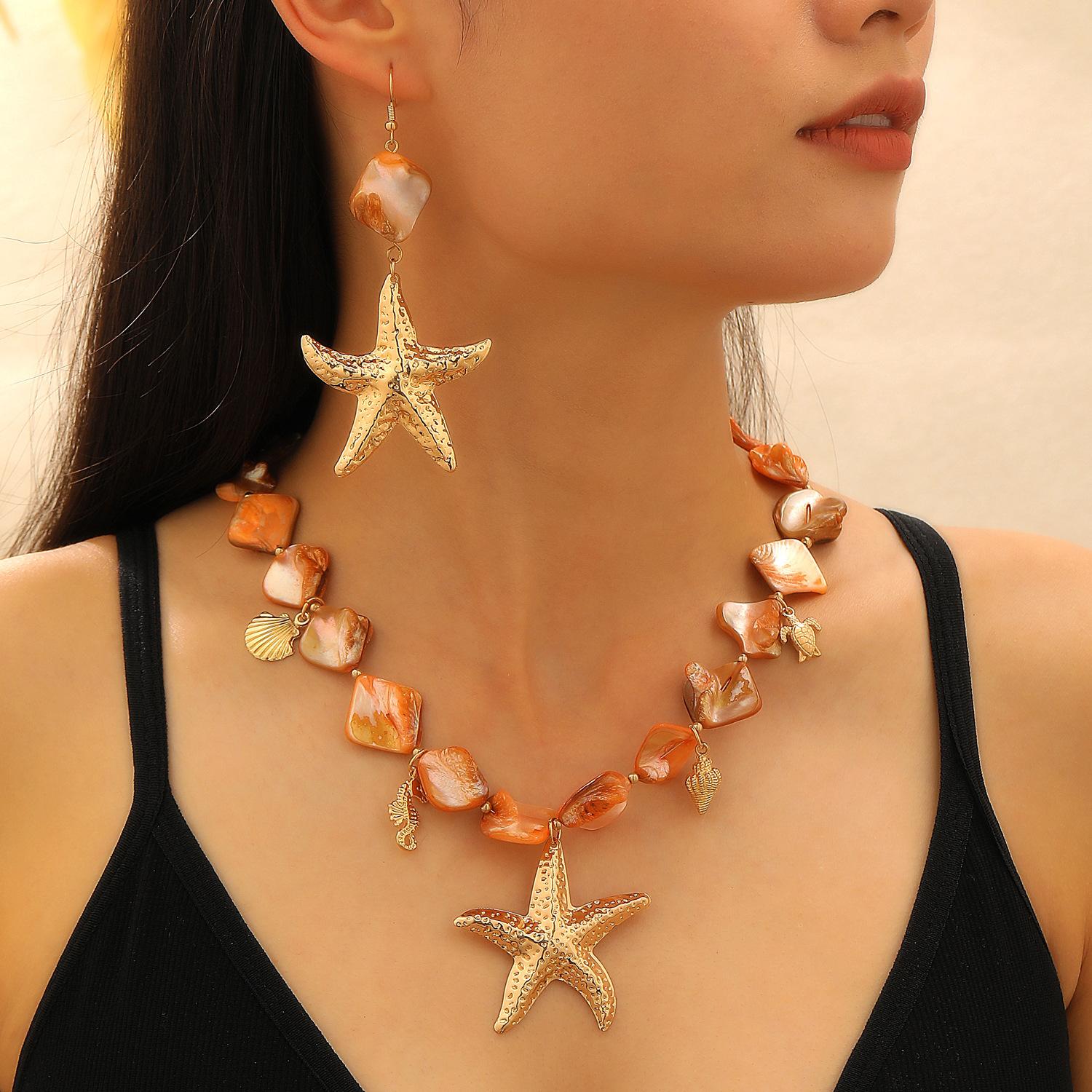 

Модные серьги-подвески для женского комплекта ювелирных изделий оранжевый