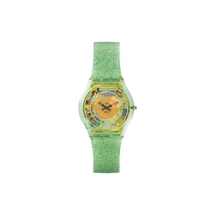SWATCH Unisex 34mm Skeleton Watch SFG106 SFG106 Emerald Green