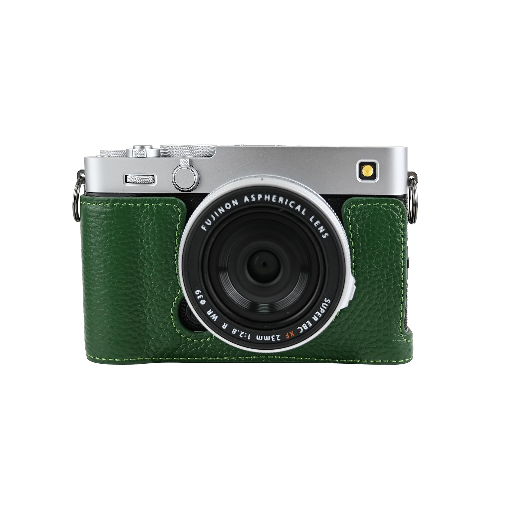 

SIUTATDSH Camera Case, Silver-Tone Leather, for Fujifilm X-E5, Shockproof, Portable, Tripod Mountable, and Battery Replacement Included (Green)