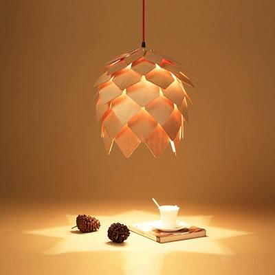 Kreativní borová umělecká lampa Ložnice Studovna Jídelna Hotelový dřevěný lustr Ambiance