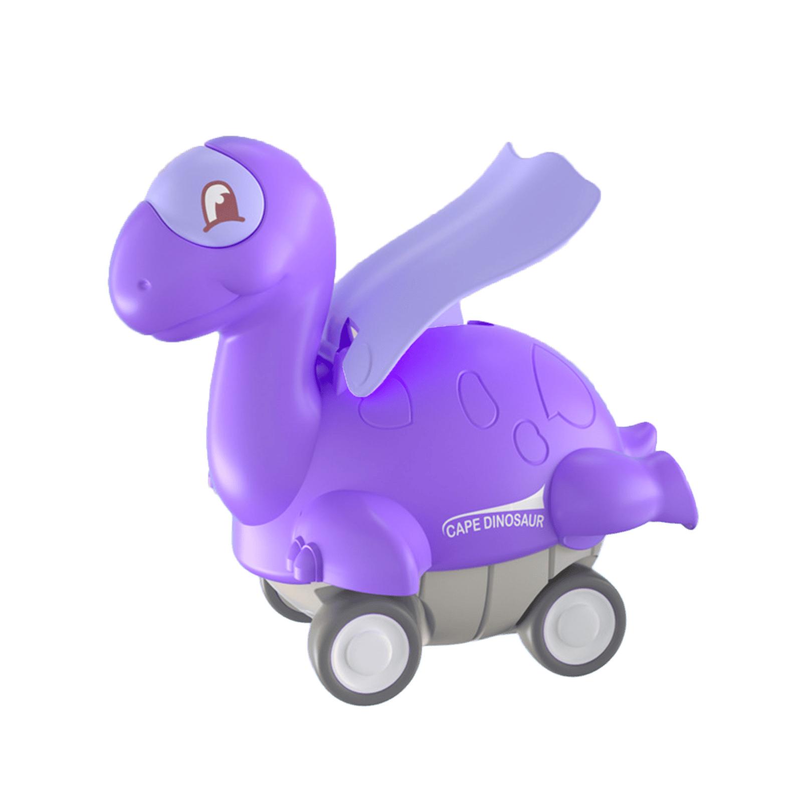 Kids  Push Button Toy Car, Baby Dinosaur Sliding Car, Decompression Car Toy