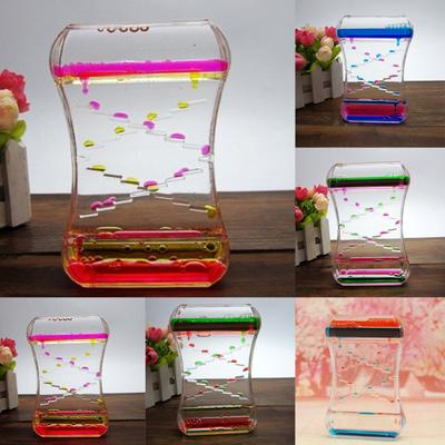 Drip Oil Hourglass Desk Decor Liquid Motion Bubble Timer Kids Toy Birthday Gift