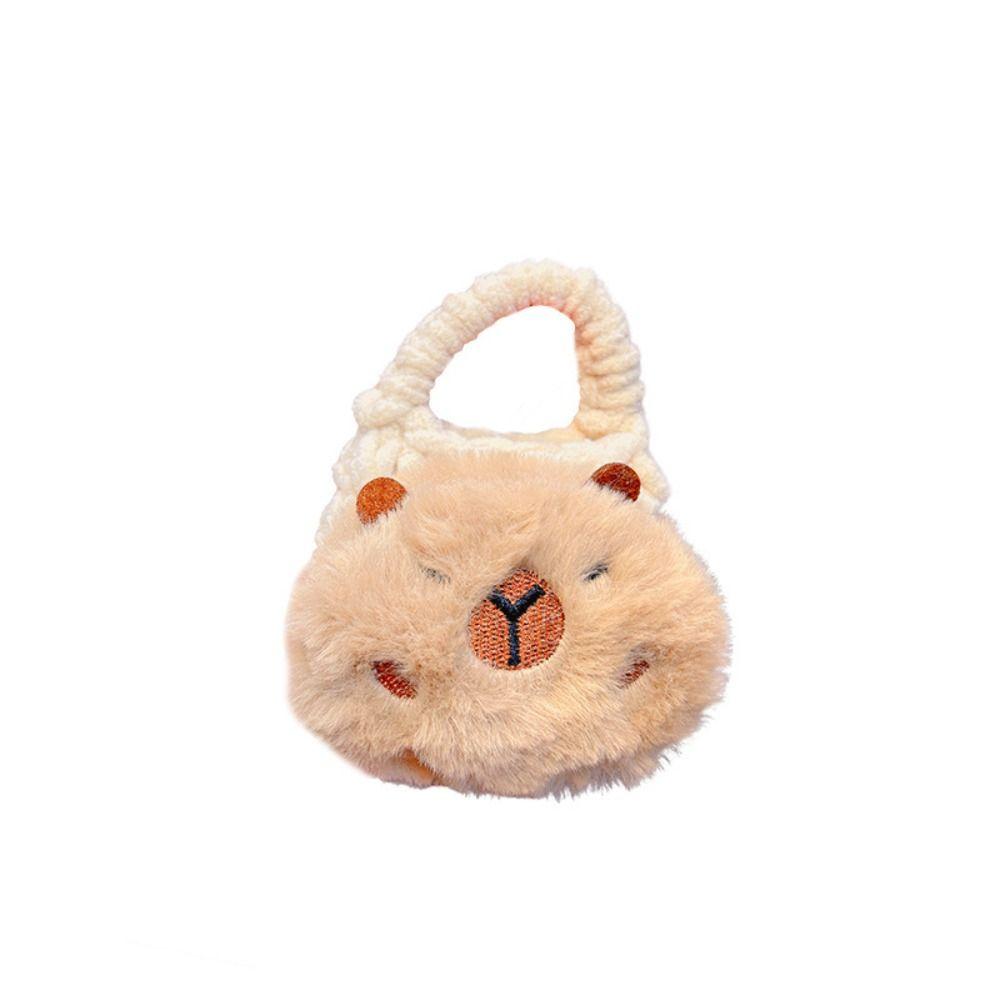 

Мягкий чехол для наушников в виде панды, вязаный крючком, мультяшный плюшевый кошелек, подарок, кошелек для монет с капибарой, для улицы style4