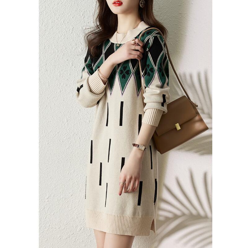

Firstview Women s Autumn/Winter Long-Sleeve Short Dress One Size